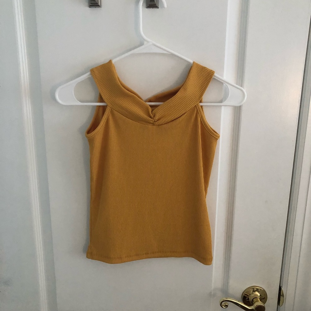 New Look Mustard Bardot Tank (Size Small)